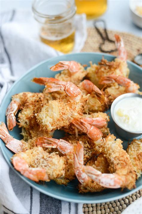 Air Fryer Coconut Shrimp With Pineapple Coconut Yogurt Dip Simply Scratch