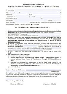 Autocertificazione 4 Maggio Editabile Covid Fase 2