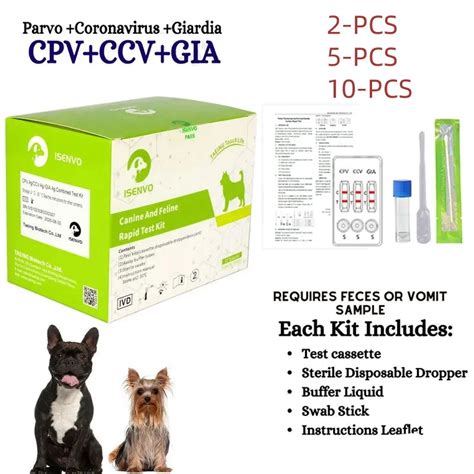 Pcs Canine Cpv Ccv Gia Ag Combined In Rapid Test Kit