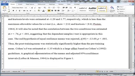 Two Sample T Test Graph