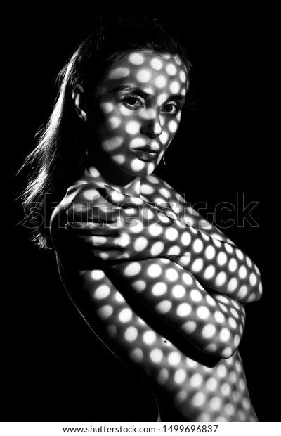 Beautiful Nude Girl Model Covered Shadow Stock Photo Shutterstock