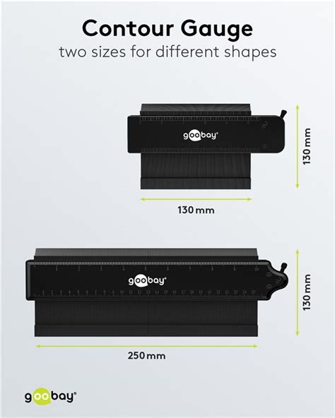 Goobay Contourmeter Set Van 2 Contoursjablonen Met