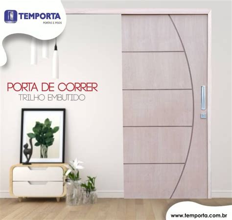 Porta Correr Trilho Embutido Temporta