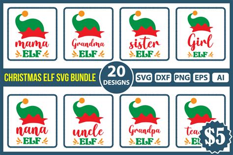 Christmas Elf SVG Bundle Bundle Creative Fabrica