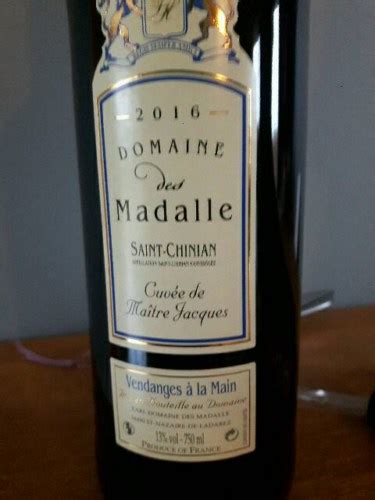 Domaine Des Madalle Cuv E De Ma Tre Jacques Vivino United Kingdom