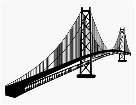 Bay Bridge Png - Silhouette Golden Gate Bridge Png, Transparent Png ...