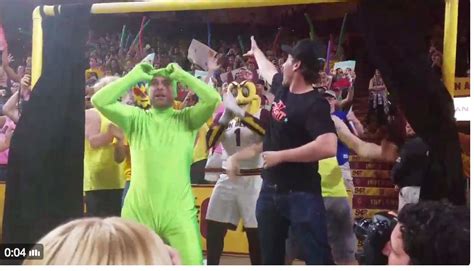 Charlie Day Hits the ASU Hoops Game as The Green Man | Barstool Sports