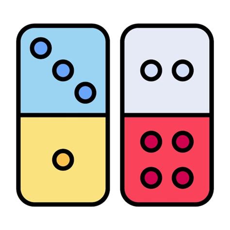 Premium Vector Domino Flat Illustration