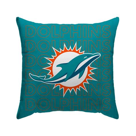 Officially Licensed NFL Miami Dolphins Poly Span Décor Pillow