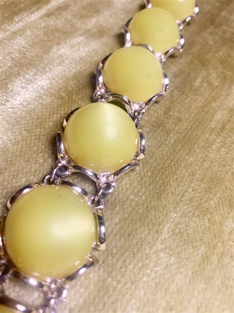 Vintage Link Bracelet Cabochon Link Bracelet 1960s Bracelet Etsy