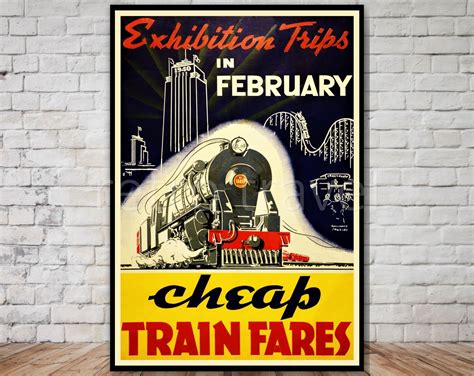 Vintage Train Poster Download, Art Deco Train Poster, INSTANT DOWNLOAD ...