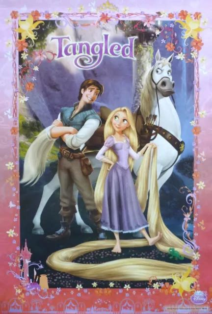 DISNEY TANGLED MOVIE POSTER Rapunzel Flynn Rider Maximus Standing