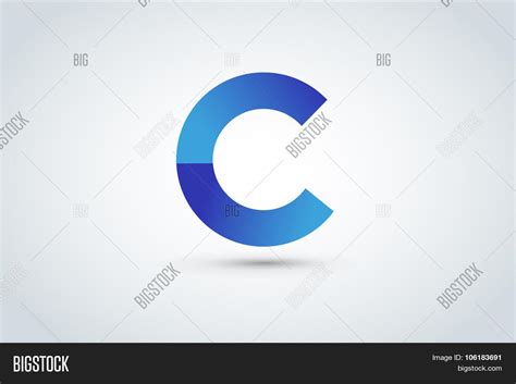 C letter vector. C logo icon template. C symbol silhouette. C isolated ...