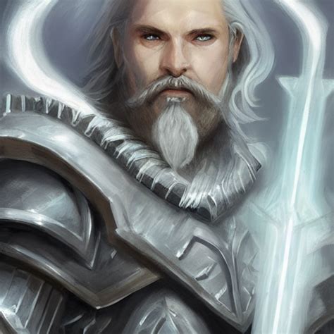 Prompthunt A Portrait Of An Aasimar Paladin With Glowing Blue Eyes