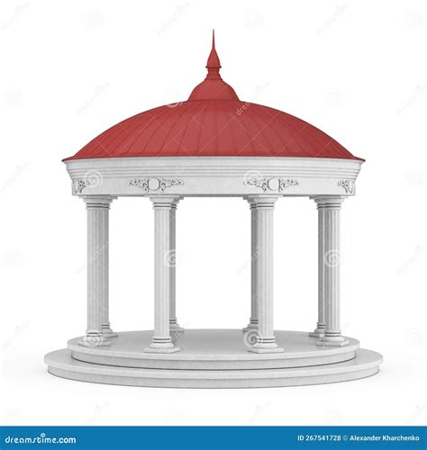 Urban Infrastructure Garden Or Park Circle Gazebo With Greek Columns