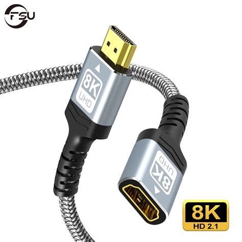 FSU 8K HDMI-совместимый удлинитель кабеля, адаптер «Папа-мама», 4K ...