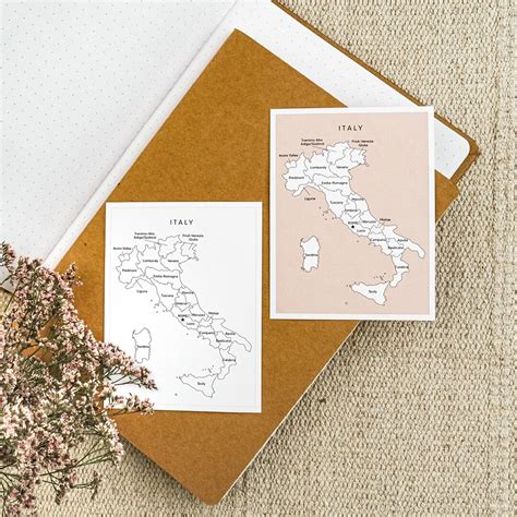 Italy Map Sticker Italy Map Coloring Map Travel Italy Travel Tracker Italy Perfect For