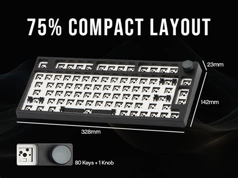 Mua EPOMAKER TH80 Pro Wireless Barebones Keyboard Kit 75 Hot Swap Mechanical Keyboard Kit