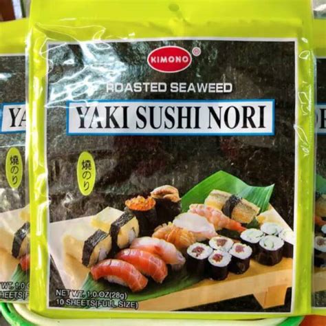 Jual Sushi Nori Rumput Laut Seaweed Roasted Kimono 10 Lembar Shopee