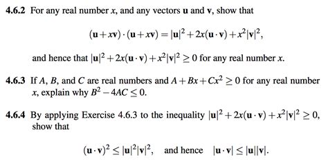 Solved For Any Real Number X And Any Vectors U And V Show Chegg