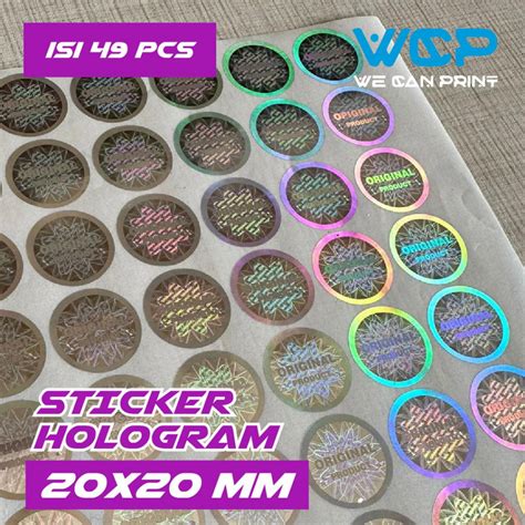 Jual STIKER HOLOGRAM ORIGINAL PRODUCT BULAT 2 CM X 2 CM STICKER SEGEL