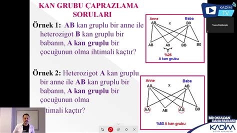 10 SINIF BİYOLOJİ KAN GRUBUNUN BELİRLENMESİ DERS TEKRARI 14 aralık