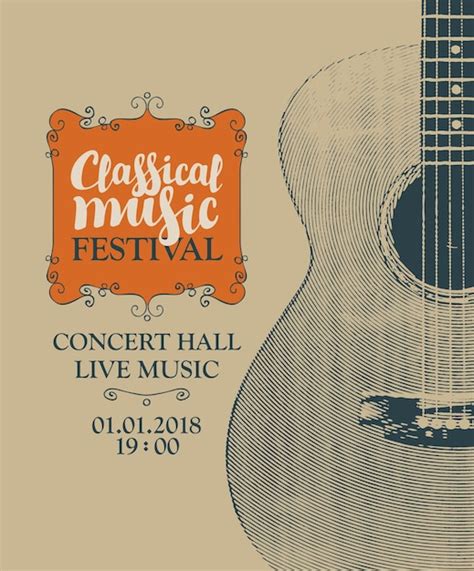 Premium Vector Poster For Classical Music Festival