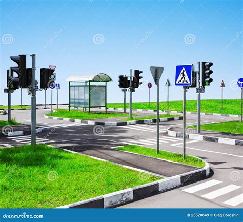 Street Intersection And Road Signs Royalty Free Stock Images - Image: 25520649