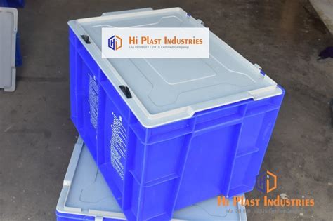 Rectangular Blue Bromine Plastic Crate Manufacturers For Industrial