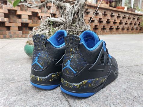 Air Jordan 4 Wings” Black Blue Jordans To U