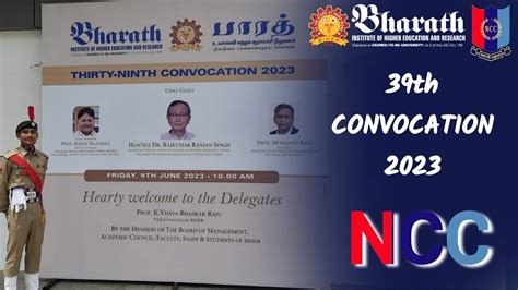 Bharath Institute Of Higher Education And Research 39th Convocation 🎓