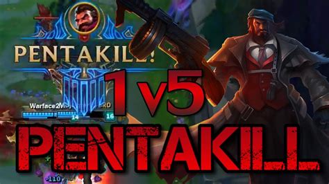 League Of Legends 1v5 Graves Pentakill Most OP Champion YouTube