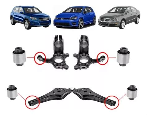 Jogo Buchas Bandeja E Manga Eixo Tras Golf Jetta Tiguan A1