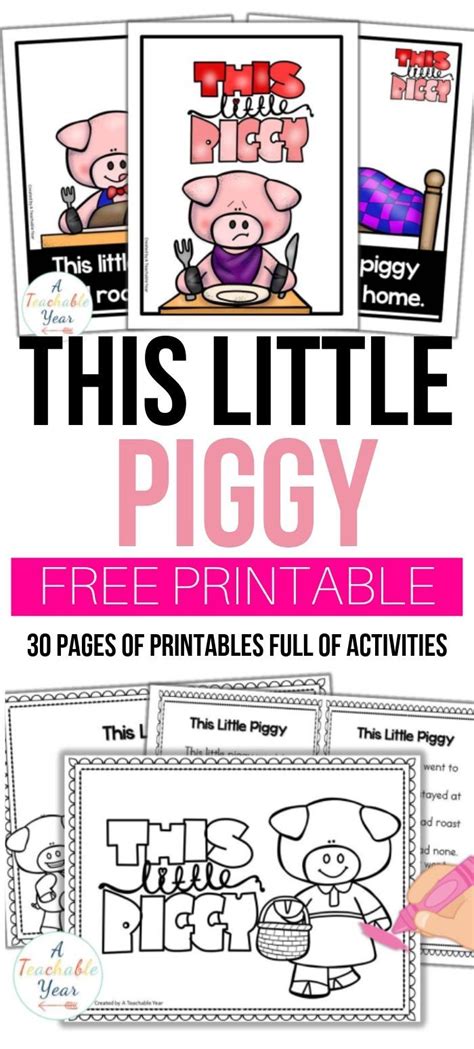 This Little Piggy Nursery Rhymes Worksheets and Activities Free ...