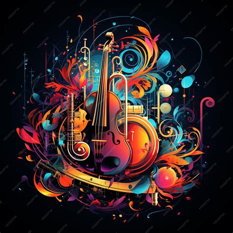 Premium Photo | Vector abstract musical background music wallpaper color abstract instruments