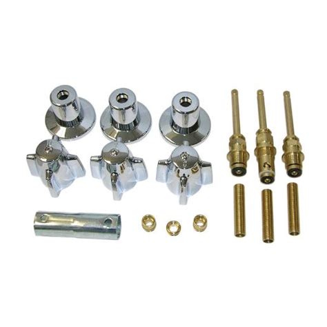 Plumbmaster Approved 3 Handle Remodeling Trim Kit For Diverto Series Central Brass Tub And Shower