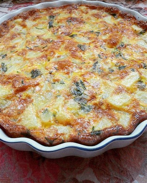 Oven Baked Frittata With Spinach And Potatoes Super Tasty And Super