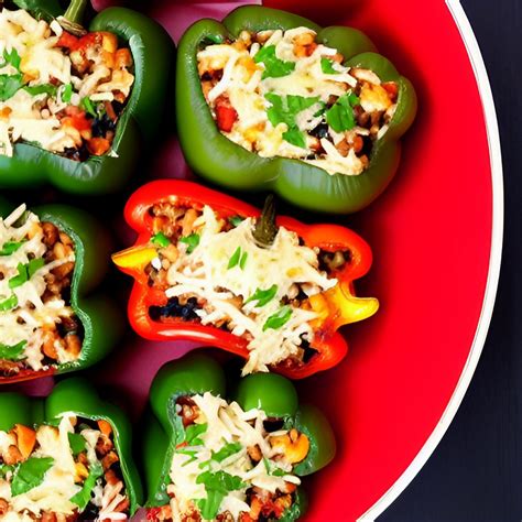 How To Make Easy Vegetarian Stuffed Peppers Recipe Spicyum