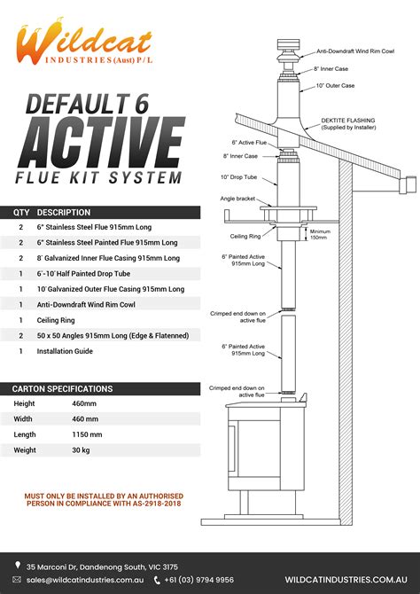 Default 6 Active Flue Kit System – Wildcat Industries