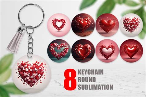 Keychain Valentine Love Heart Graphic By Artnoy Creative Fabrica