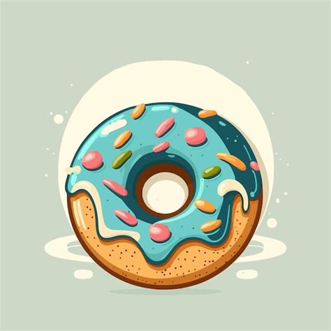 Donut Panader A Tienda Logo Dibujos Animados Donut Icono O Etiqueta Y