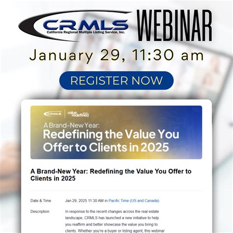 CRMLS Webinar: Redefining Your Value – JAN 30 – GAOR