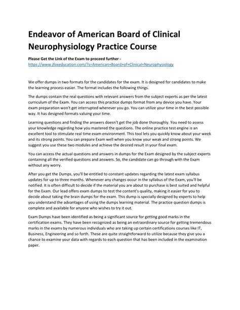 Ppt Endeavor Of American Board Of Clinical Neurophysiology Practice