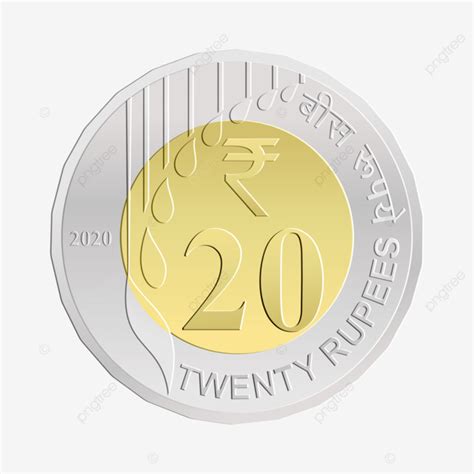 Indian Twenty Rupee Coin Vector Illustration Stock Hd Image, Indian ...