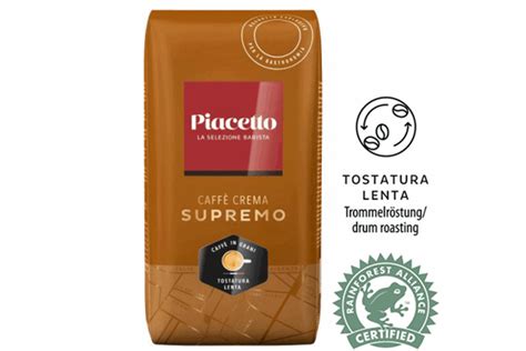 Piacetto Supremo Caffè Crema Coffee Beans 1x1kg Bag Solino