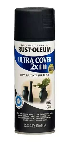 Pintura Aerosol Ultra Cover Mate Rust Oleum Color Negro