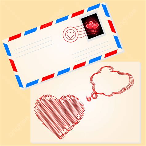 Love Letter For Valentines Day Spam Envelope Web Vector Spam Envelope