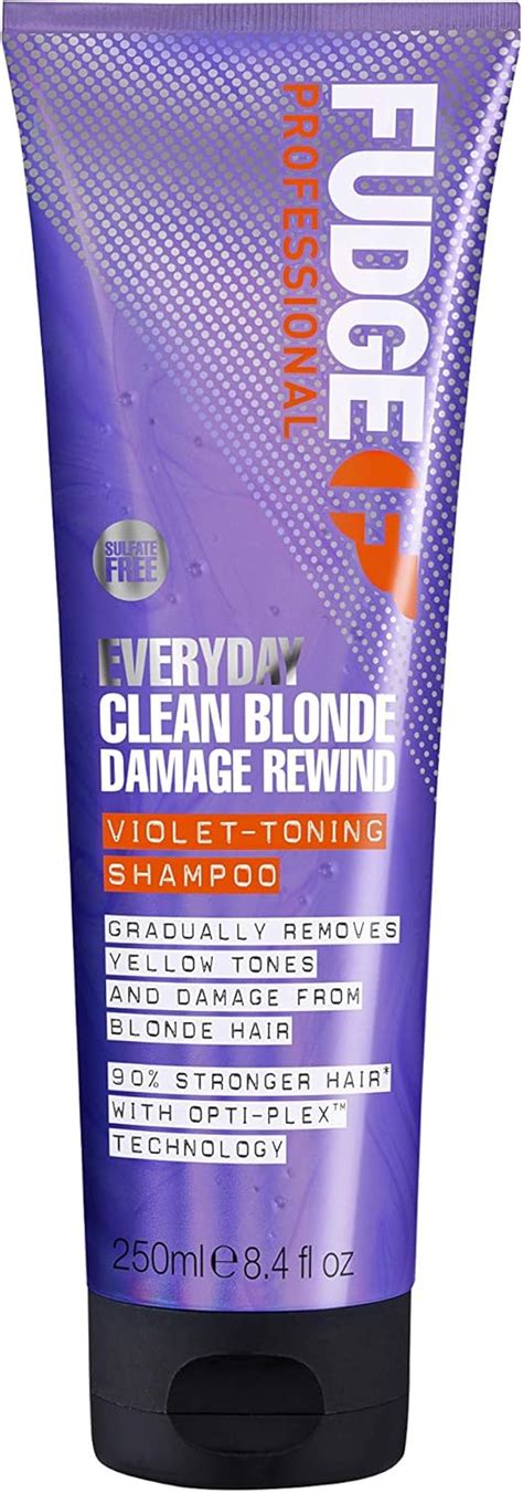 Fudge Professional Purple Shampoo Everyday Clean Blonde Damage Rewind Gradual Toning For Blonde