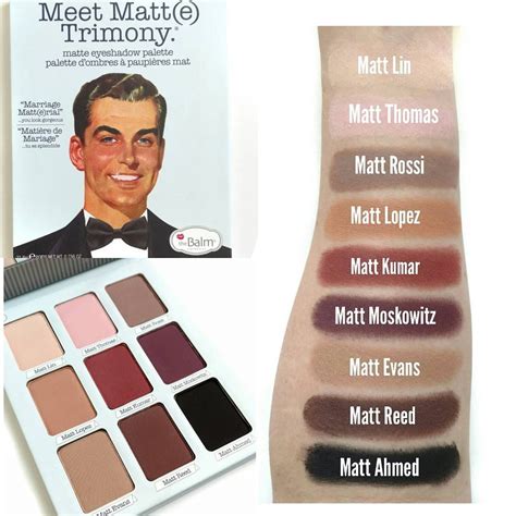 Thebalm Meet Matt E Trimony Palette Review Swatches Zig Zac Mania