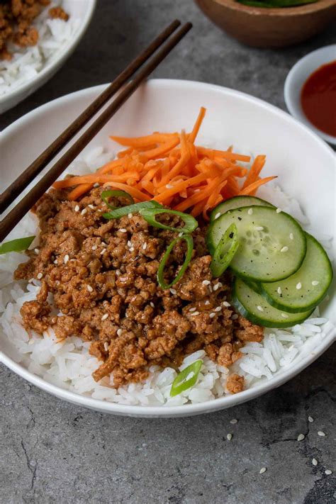 Korean Ground Turkey Rice Bowls Stephanie Kay Nutrition